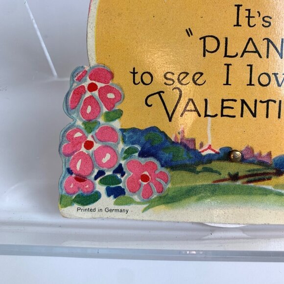 Vintage Valentine's Day Card Germany MISSING PIECE - Picture 2 of 4